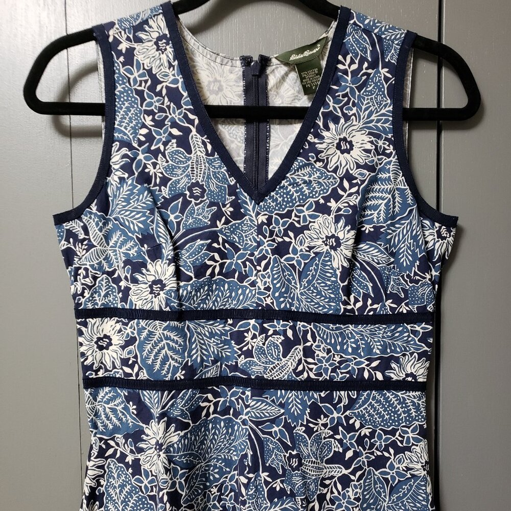 Eddie Bauer Petite Floral Fit & Flare Dress w/Pockets